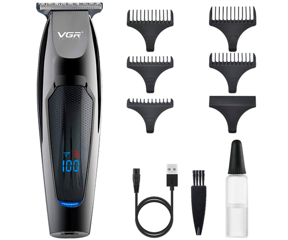 Машинка для стрижки волосся, вусів та бороди з USB зарядкою VGR V-070 чорна 10W (24323-V-070_330) | Зображення 3