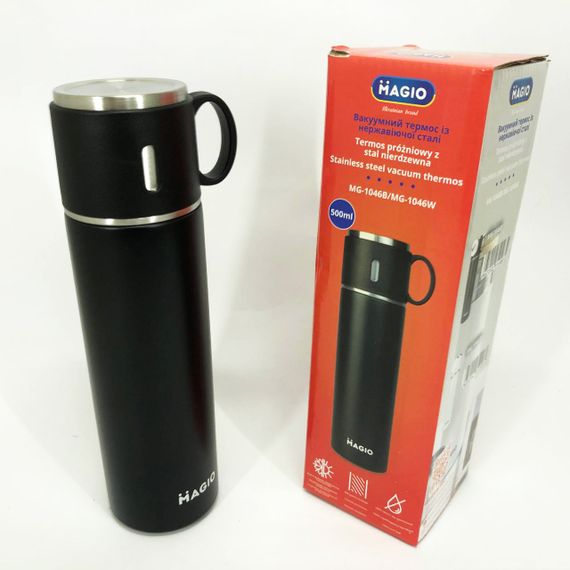 Термос MAGIO MG-1046B 0.5 л, Термос для спортсменів, Термокружка з вакуумною ізоляцією | Зображення 9