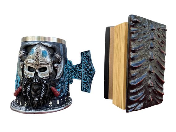 Подарунковий набір Кухоль 3D Молот Тора Бородастий Вікінг і Блокнот 3D «Око Пламінного Дракона» | Зображення 1
