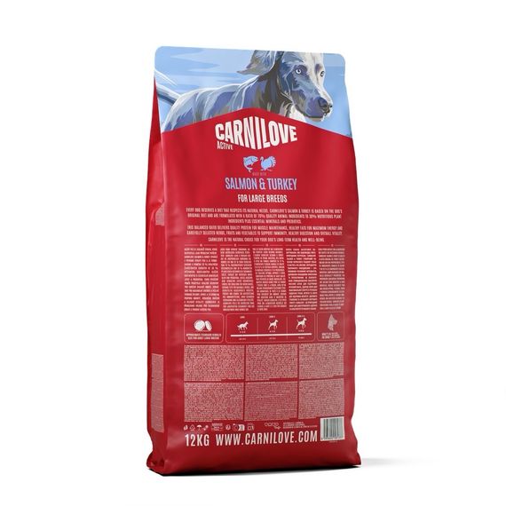 Сухий корм з лососем та індичкою для собак великих порід Carnilove Active Salmon & Turkey Large Breed, 12 кг | Зображення 1