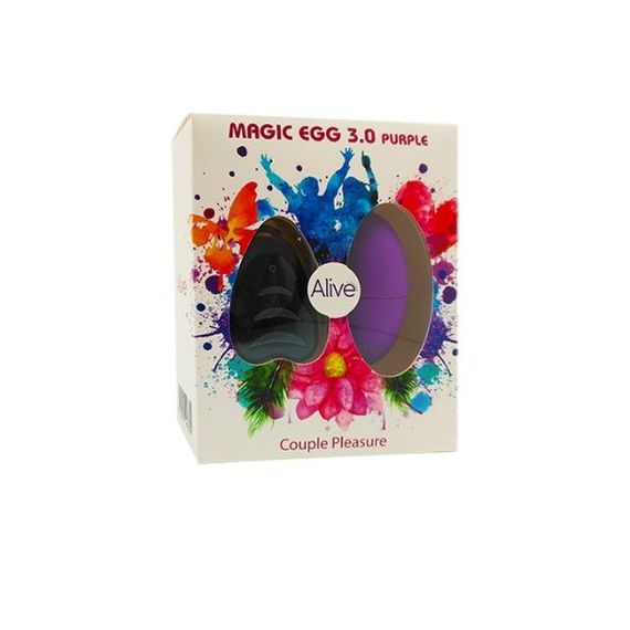 Віброяйце Alive Magic Egg 3.0 Purple з пультом ДК, на батарейках | Зображення 1