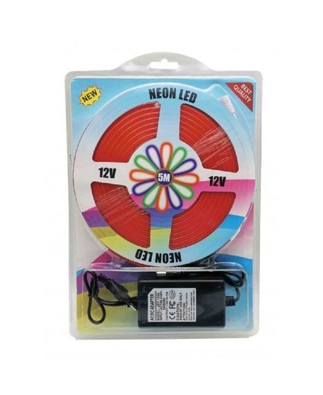 Неоновая гибкая лента LED Neon Flex 0719 силиконовая герметичная 12V-220V, 5 м Красный | Зображення 2