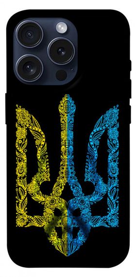 Чохол з картинкою Жовтоблакитний герб для Apple iPhone 15 Pro (6.1")