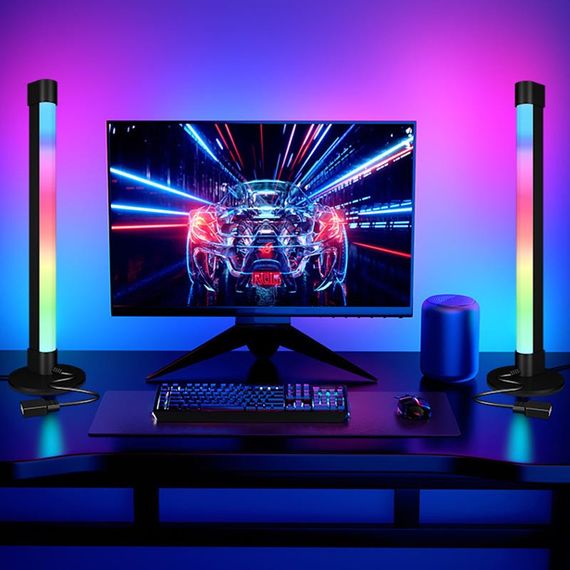 Настольная LED лампа RGB 5V Panel 2 Single side Bluetooth dual pack USB with app Black | Зображення 5