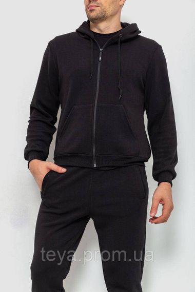 Спортивний костюм чоловічий двонитка, колір чорний, розміри M, L, XL, XXL, L FA_008319 | Зображення 1