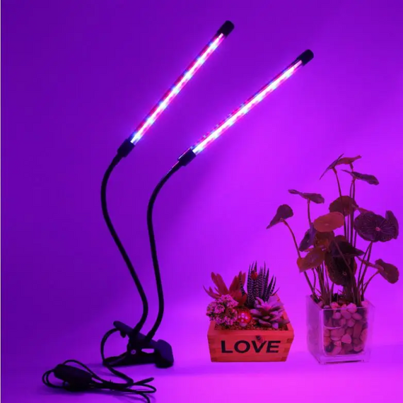 Професійна фітолампа на прищіпці повного спектру для вирощування рослин та квітів, 2 фітосвітильники 30 Вт | Зображення 5