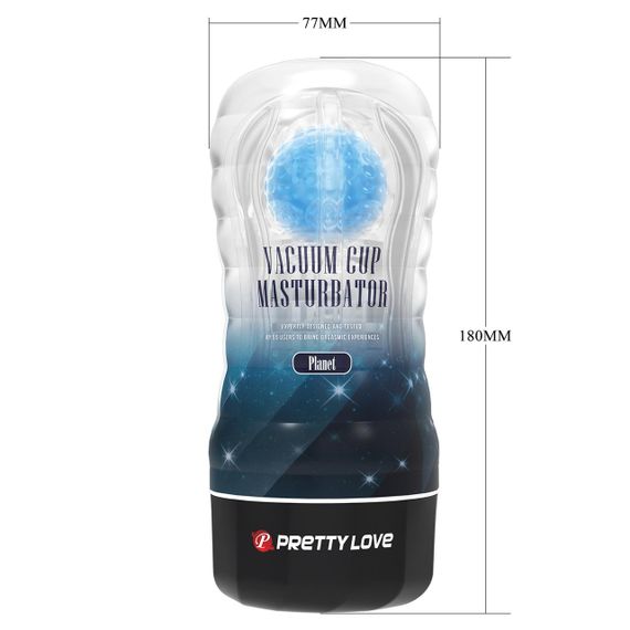 Прозорий мастурбатор вагіна PRETTY LOVE VACUUM CUP MASTURBATOR Planet ABS TPR Sex Aura | Зображення 2