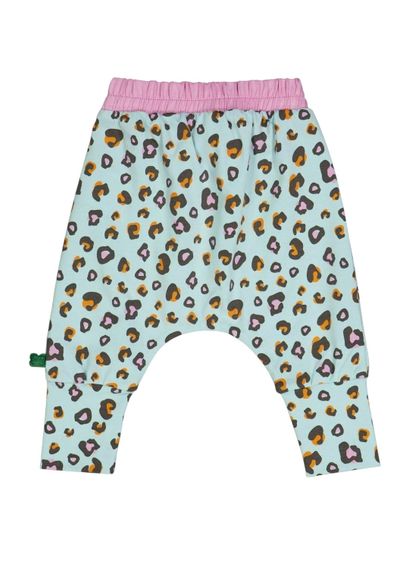 Дитячі трикотажні штани для дівчинки Green Cotton 98 см Блакитні (251112119) | Зображення 2