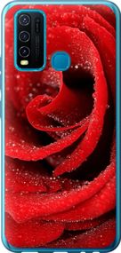 Чехол на Vivo Y30 Красная роза "529u-2154-17620"