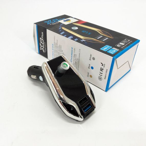 Автомобильный Fm модулятор Bluetooth FM X8 plus, Фм модулятор с флешкой от прикуривателя | Зображення 1
