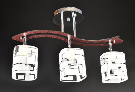 Люстра стельова на 3 лампочки 25303 Хром 29х12х65 см. | Зображення 1