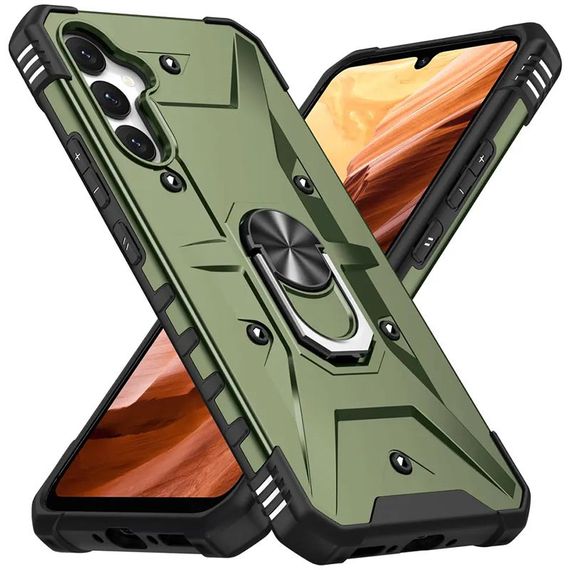 Ударопрочный чехол Pathfinder Ring для Samsung Galaxy A14 4G/5G Зеленый / Army Green | Зображення 1
