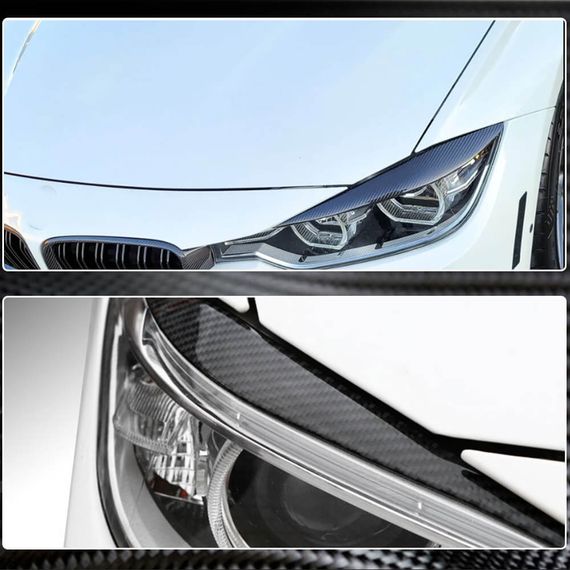 Реснички на фары V1 (для F30, Карбон) для BMW 3 серия F-30/31/34 2012-2019 гг | Зображення 4