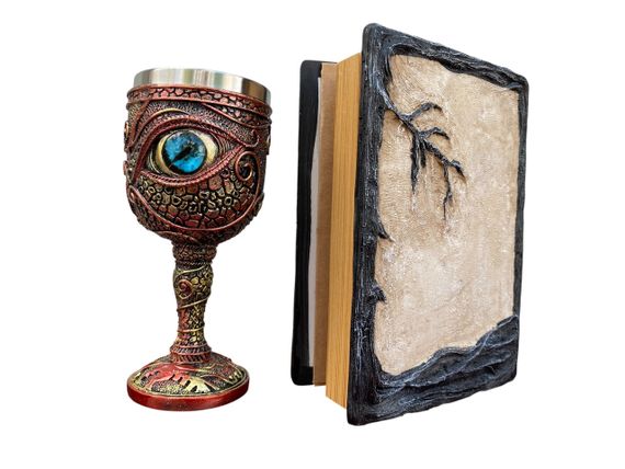 Подарунковий набір Келих 3D Око Blue і Блокнот 3D «Тінь Ворона» | Зображення 1