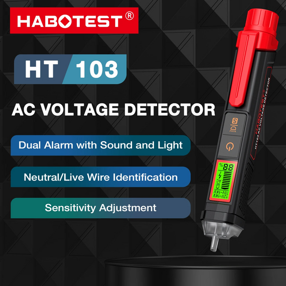 Безконтактний тестер напруги HABOTEST HT103 12-1000V AC з LCD