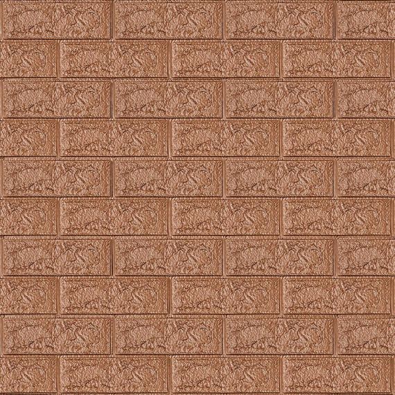 3D панель самоклеюча цегла Коричневий 700х770х5мм (020-5) SW-00000237