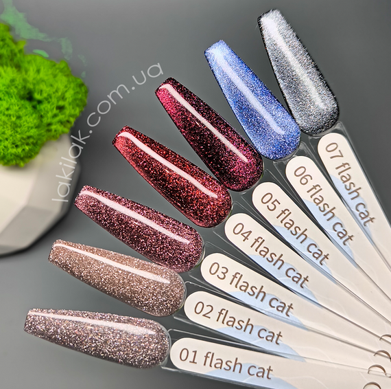 Світловідбивний гель-лак Gelix Flash Cat №5 (з ефектом котячого ока) 8мл | Зображення 3