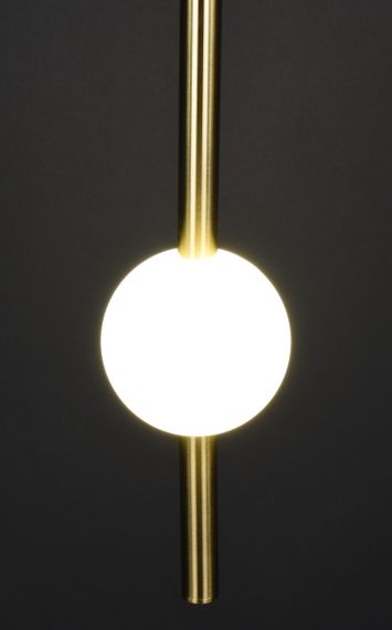 Люстра світлодіодна підвісна LED світильник для квартири на стелю лед 27832 Латунь 65-180х12х12 см. | Зображення 2