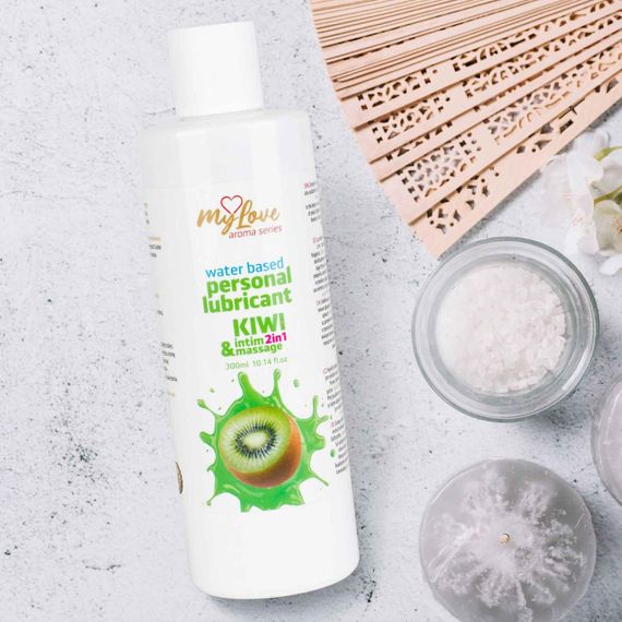2в1 лубрикант та масажний гель - MyLove Aroma Series Intim&Massage Kiwi, 300 мл Sex Aura | Зображення 2