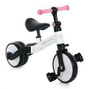 Дитячий велосипед-біговел MBB 1008 white pink 10 дюймів