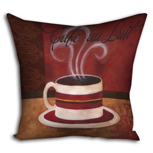 Подушка габардинова з принтом Cafe au lait 40x40 (4P_PW026)