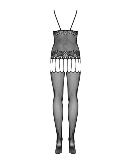 Бодістокінг Obsessive Bodystocking F235 , тонкі підв’язки, ніжний декор, сіточка, S/M/L | Зображення 4