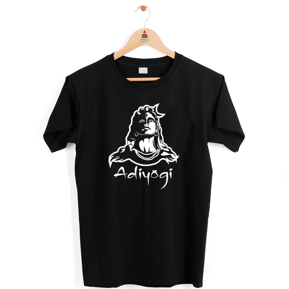 Футболка чорна жіноча з принтом для любителів йоги "Adiyogi Адійоги" Кавун XL ФП012402XL