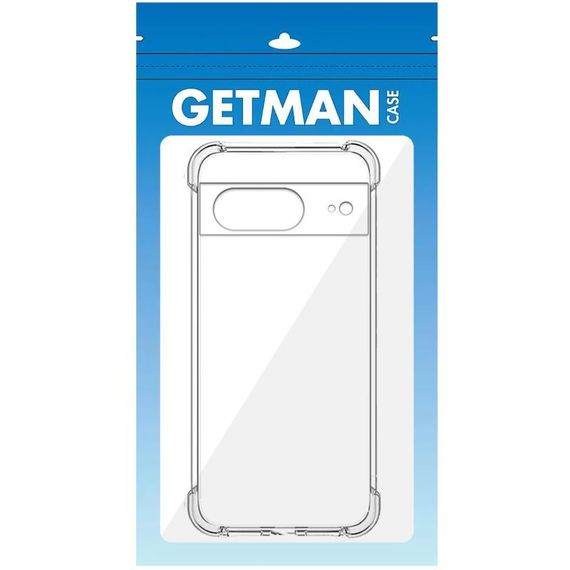 TPU чехол GETMAN Ease logo усиленные углы Full Camera для Google Pixel 8 Бесцветный (прозрачный) | Зображення 1