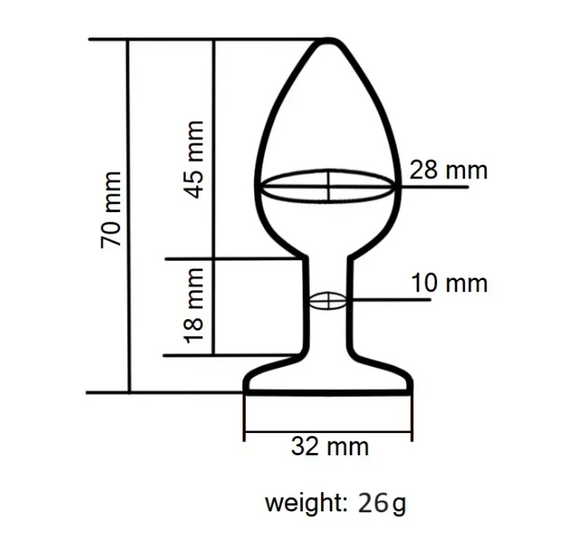 Силиконовая анальная пробка EGZO - Silicone Black Round Plug Red, size S Sex Aura | Зображення 2