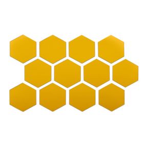 Дзеркальний декор акриловий самоклеючий 80*70мм золото, 12шт(D) SW-00002515