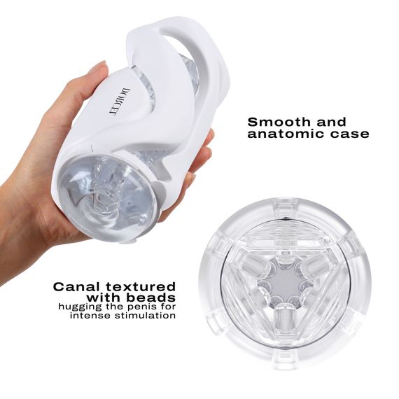 Мастурбатор Dorcel DEEP BLOW WHITE, подвійне використання | Зображення 1