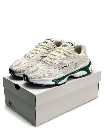 Мужские кроссовки Lacoste L003 2K24 Beige White Gree (текстиль) A3927 | Зображення 3