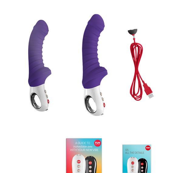 Вібратор для точки G Fun Factory TIGER violet, ребристий, підходить для анальної стимуляції | Зображення 5