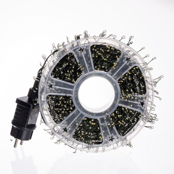 Новорічна гірлянда кімнатна роса Хвойна лапа 50 м 1500 LED зелений провід Жовте сяйво D1500L50MGY | Зображення 6