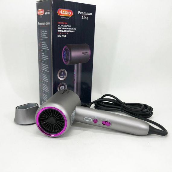 Фен MAGIO MG-168, Електрофен для волосся, Фен для дому, Фен потужний, Фен для голови, Жіночий фен для волосся | Зображення 3