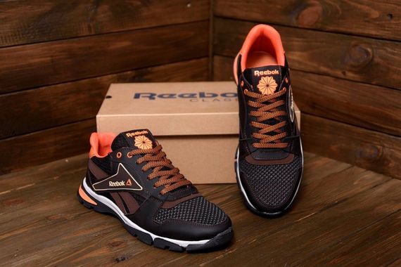 Кросівки літні Reebok сітка колір жовтогарячий , чорний | Зображення 1