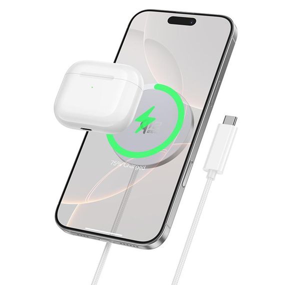 БЗП Hoco CW63 Pro Fast Qi2 magnetic 25W White | Зображення 4