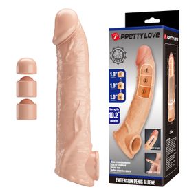 Подовжуюча насадка на член - Pretty Love Extension Penis Sleeve Flesh, 26 см