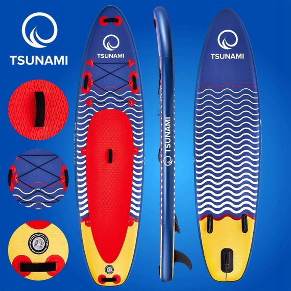 Надувна SUP дошка TSUNAMI 350 см з веслом Wave T04 (P-5907739314239) | Зображення 4