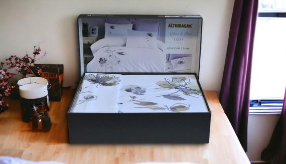 Постельное белье Altinbasak Nakisli Ranforse 200 х 220 см Lizay Puce | Зображення 4