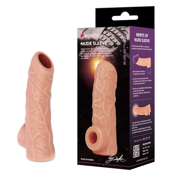 Насадка на член Kokos Nude Sleeve NS 001 L Sex Aura | Зображення 3