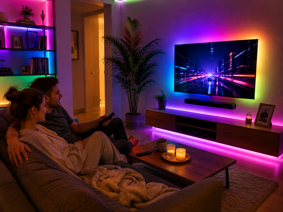 Гнучка світлодіодна стрічка RGB USB 15м / Стрічка на USB на монітор, меблі + пульт / LED стрічка від павербанку | Зображення 1