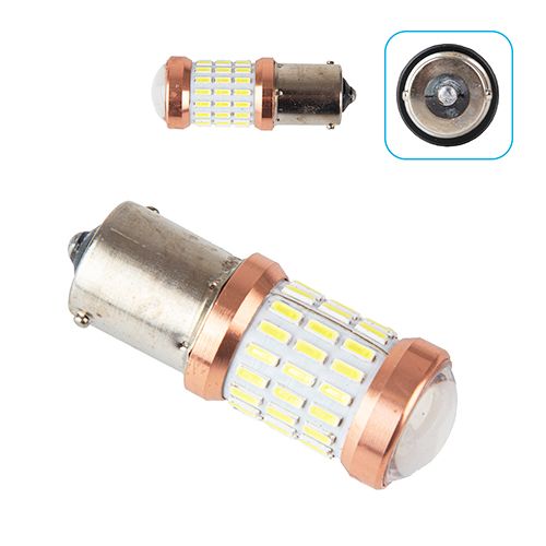 Лампа PULSO/габаритна/LED 1156/51+9SMD-3014 with lens/12-24v/2w/300lm White | Зображення 1