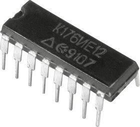 К176ИЕ12  подвійний лічильник на 60 і 15-розрядний дільник частоти. DIP16