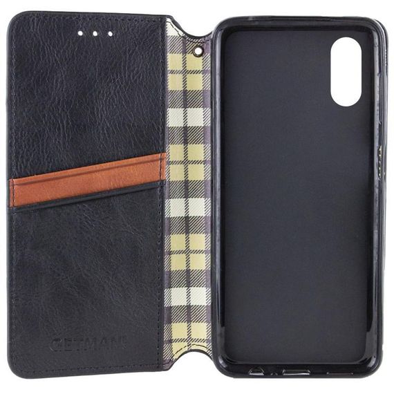 Шкіряний чохол-книжка GETMAN Cubic (PU) для Apple iPhone X / XS (5.8") Чорний | Зображення 2