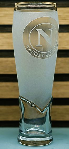 Подарунковий крафтовий келих для пива соку води 440 мл з гравіюванням лого футбольного клубу ФК Наполі | Зображення 1
