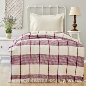 Плед Karaca Home 10466 Туреччина Євро  Бавовна + акрил Фіолетовий