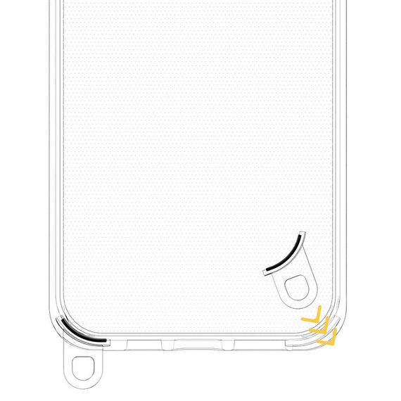 Чохол TPU Transparent with Straps для Apple iPhone 15 (6.1") Red / White | Зображення 2