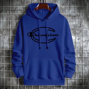 Мужской теплый худи на флисе с принтом OC2234 цвет синий, размер XS