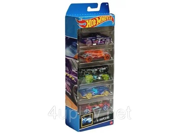 Hot Wheels X-Raycers Хот Вилс Прозрачные гонщики Подарочный набор из 5-ти машинок | Зображення 2